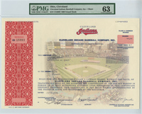 Cleveland Indians Baseball Co., Inc. - Major League Baseball Team Sport Stock Certificate